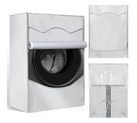 Cozary Funda Lavadora Exterior Impermeable, Fcubre Lavadora Oxford 420D con Cremallera, Protección UV Antipolvo Funda para Lavadora y Secadora 60x65x85 cm