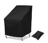 Cozary Funda Sillas Jardin, 64x64x70/120 cm Impermeable Fundas Sillas Jardin, 210D Oxford Proteccion UV Fundas para Sillas - Negro