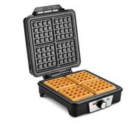 Cozary Gofrera 1200W - 5 Niveles, Acero Inoxidable, 4 Gofres | Gofrera Para Gofres , 30,1x24,8x10,5cm, 5 Tostados, Antiadherente. RáPida, Uniforme Y FáCil Limpieza.