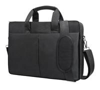 Cozary Maletín Portátil de 15, 15,6 y 16 Pulgadas, Funda Portatil Impermeable, Bolso Portátil con Correa Ajustable, Laptop Bandolera Bolso Ordenador Mensajero para Negocios, Viajes y Trabajo, Negro