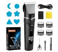 Cozary Máquina de Cortar Pelo Hombre con Pantalla LED, Maquina de Afeitar Hombre, Maquinilla Cortar Pelo con 4 Peines Carga USB, 180 Min, Inalámbricos Trimmer para Familia y Peluquería