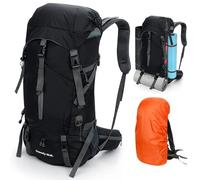 Cozary Mochila Trekking 70L Impermeable Antidesgarro con Cubrelluvia, Sistema Transpirable para Senderismo Camping Montañismo