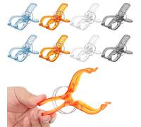 Cozary Pinzas Ropa Grandes, 8 Piezas Fuertes Pinzas Tender Ropa, Pinzas de Plástico Resistentes al Viento para Toallas de Playa, Toallas, Mantas