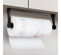 Cozary Portarrollos de Papel higiénico, Montaje en Pared, Portarrollos Baño Autoadhesivo con Tornillos Fijos, Perforado o Autoadhesivo, Portarollos para Cocina, baño, Inodoro, Negro