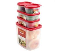 Cozary Recipientes Herméticos para Alimentos con Tapa, 5 Piezas Food Storage Containers, Sin BPA, Meal Prep Containers para Microondas, Congelador