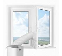 Cozary Sello de Ventana para Aire Acondicionado Móvil - 3m, Tela Oxford Impermeable y Resistente, Compatible con Aires Acondicionados de 1o2 Mangueras, Mejora la Eficiencia, para Ventanas hasta 300 cm