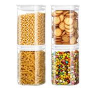 Cozary Tarros de Cristal con Tapa Hermética 4 pcs 1100ML, Botes de Cristal sin BPA, Frascos de Vidrio Aptos Lavavajillas, Botes Cocina Almacenaje para Pasta, Café, Arroz