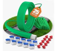 COZCLAM 25m Cable Delimitador & Kit de Accesorios para Robot Cortacésped | 25 Piquetas 10 Conectores Cable 10 Terminales Conexión, Cable Perimetral Robot Cortacesped, Compatible con Gardena/Bosch/Worx