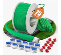 COZCLAM 75m Cable Delimitador & Kit de Accesorios para Robot Cortacésped | 50 Piquetas 10 Conectores Cable 10 Terminales Conexión, Cable Perimetral Robot Cortacesped, Compatible con Gardena/Bosch/Worx