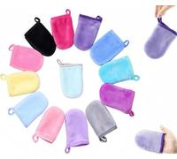 Cozeri - Guante desmaquillante lavable de microfibra, toallitas desmaquillantes reutilizables, esponja facial, algodón desmaquillante lavable ultrasuave, toallas lavables para todo tipo de piel (12