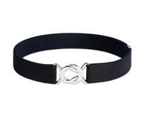 Cozevdnt Cinturón elástico para mujer, cinturones elásticos negros para mujer, pantalones vaqueros, cinturón elástico ajustable para mujer, cinturón delgado elástico invisible para vestir jeans,