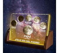 Cozifitgear Luz Nocturna Led Con Fases Lunares Personalizadas Por Fecha, Regalos Personalizados Para El DíA Del Padre, Regalos De CumpleañOs Para Papá, Abuelo, Papá.