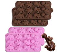 Cozihom Moldes de silicona para hacer chocolate, 12 cavidades, silicona de grado alimenticio para chocolate, dulces, gelatina, golosinas para perros, 4 unidades