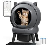 Coziley Caja de arena autolimpiable para varios gatos, caja de arena automática E2 para gatos, robot autolimpiante con control inteligente de aplicación y monitoreo de salud, incluye 2 rollos de bolsa