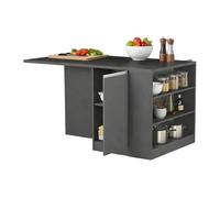 Cozinha de ilha com efeito de madeira