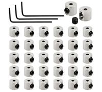 Cozlly 30pcs Pin Locks Keeper,Pin Backs con Llave,6x5mm Cierre de Pines+Llave Inglesa, Pasadores de Bloqueo Metal Pin Cierres Sujetadores,Cierre de Pasador para Joyería Broche Etiquetas de Nombre Diy