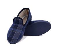 COZSERIES CoboFamily Zapatillas de Estar por Casa Hombre Zapatos Mocasines Paño Plano Cerradas Slipper Termicas Talla 40 - 45 400A MARINO-40