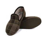 COZSERIES CoboFamily Zapatillas de Estar por Casa Hombre Zapatos Mocasines Paño Plano Cerradas Slipper Termicas Talla 40 - 45 400A MARRON-39