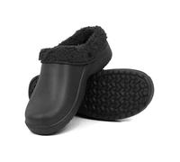 COZSERIES Zuecos Hombre Invierno Forrados Interior Exterior Cálidos Cómodos Antideslizantes Goma Ligera Resistentes Fáciles Limpiar Diseño Moderno Diario Casa Regalo Hecho En España MT NEGRO-37