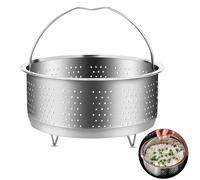 Coztie Vaporera de acero inoxidable 304, inserto al vapor para olla, inserto para olla, colador para ollas, ollas de cocina, olla a presión, guisar verduras, frutas, huevos, 22 cm