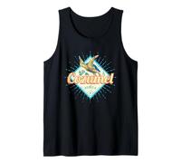 Cozumel Isla México Retro Tortuga Vintage Yucatán Recuerdo Camiseta sin Mangas