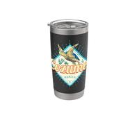 Cozumel Isla México Retro Tortuga Vintage Yucatán Recuerdo Vaso térmico de acero inoxidable de doble pared