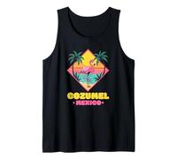 Cozumel México Souvenir Vacaciones Viajes Hombres Mujeres Flamingo Camiseta sin Mangas