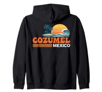 Cozumel México Vintage Sunset Island Sudadera con Capucha