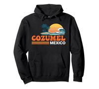 Cozumel México Vintage Sunset Island Sudadera con Capucha