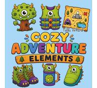 Cozy Adventure Elements: Bold and Easy Monster Themed Adventure Coloring Book