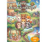 Cozy Adventure Friends Coloring Book: 50 Cute Animal Adventures, Cozy Festivals, and Charming Storybook Moments for Relaxation and Creative Fun