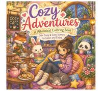 Cozy Adventures: Kawaii Coloring Book: A Cute Animated Coloring Book for Teens & Adults Featuring Cozy Homes, Woodland Animals, Magical Places, Sweet Treats & Relaxing Moments