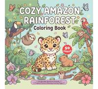 Cozy Amazon Rainforest Animals Coloring Book: Coloring Book for Kids and Animal Lovers | Tropical Plants, Simple Animals | 8.5x8.5 inches, 108 Pages | 50 Animals Jungle
