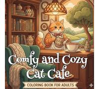 Cozy and Comfy Cat: Coloring Book For Adults and Teens Cafe Edition