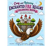 Cozy and Relaxing Enchanted Fae Realms Coloring Book: Cute Fantasy Scenes for Stress Relief and Relaxation