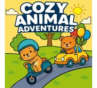 Cozy Animal Adventures: Bold & Easy Travel-Themed Coloring Book for Kids with 50 Fun and Simple Pages of Cute Animals on the Go - Perfect for Road Trips, Vacation Fun & Creative Play