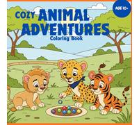 Cozy Animal Adventures Coloring Book for Age 10 +