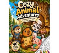 Cozy Animal Adventures: Cute Animal Worlds to Color, Relax and Escape Into