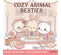 Cozy Animal Besties: A Cozy and Cute Animal Friends Coloring Book for Relaxation and Fun for Adults and Teens