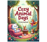 Cozy Animal Days Coloring Book: Adorable Friends Resting, Reading and Relaxing (Cozy Calm Coloring Series: Bold, comforting pages for quiet moments and a calmer mind.)