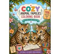 Cozy Animal Families Coloring Book: Cute, Bold and Easy Animal Family Scenes