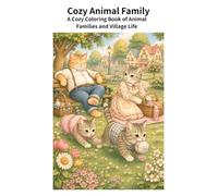 Cozy Animal Family: A Cozy Coloring Book of Animal Families and Village Life 25 Heartwarming Scenes of Friendship, Family, and Everyday Adventures (Cozy Animal series)