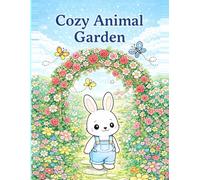 Cozy Animal Garden: A Cute Kawaii Woodland Animal Coloring Book for Relaxation with Cozy Garden Scenes, Flowers and Adorable Animal Friends