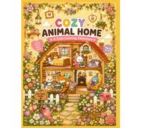 Cozy Animal Home Coloring Book for Kids Ages 4-8: Cute & Easy Cozy Animal House Scenes to Color | Fun, Relaxing Coloring Adventure for Boys & Girls