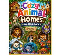 Cozy Animal Homes Coloring Book: Cute woodland animals in magical homes.
