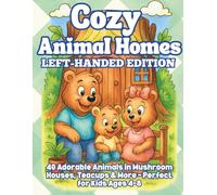 Cozy Animal Homes Left-Handed Edition: Cute & Fun Coloring Pages of Animals Living in Mushroom Houses, Teacup Cottages, and Whimsical Tiny Homes Perfect Activity Book for Kids Ages 4-8