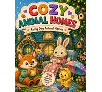 Cozy Animal Homes: Rainy Day Animal Homes Coloring Book for Kids Ages 4-8: 35 Cute and Cozy Animal Coloring Pages with Rainy Day Fun, Warm Cottage ... and Big Simple Spaces for Creative Kids