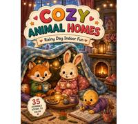 Cozy Animal Homes: Rainy Day Indoor Fun Coloring Book for Kids Ages 4-8: Cute Cozy Animal Friends, Relaxing Rainy Day Activities, Simple Bold Coloring Pages