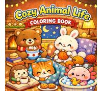 Cozy Animal Life Coloring Book: Adorable Cozy Animal Moments Featuring Warm Home Scenes, Cute Companions & Bold Easy Relaxing Coloring Pages
