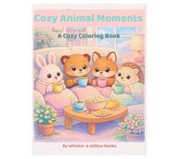 Cozy Animal Moments Coloring Book: Cute & Wholesome Animal Scenes for Relaxation and Stress Relief